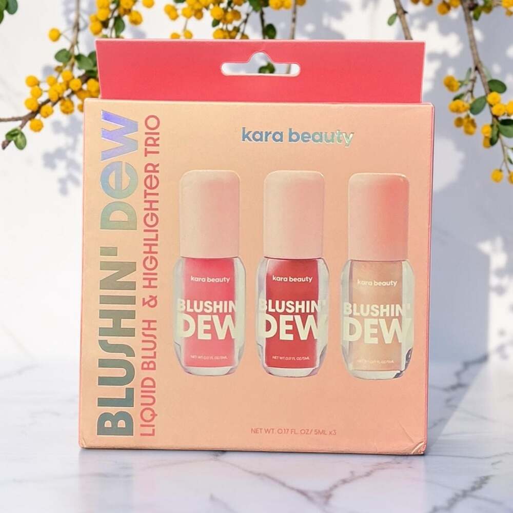 Kara Beauty Blushin' Dew Liquid Blush & Highlighter Trio